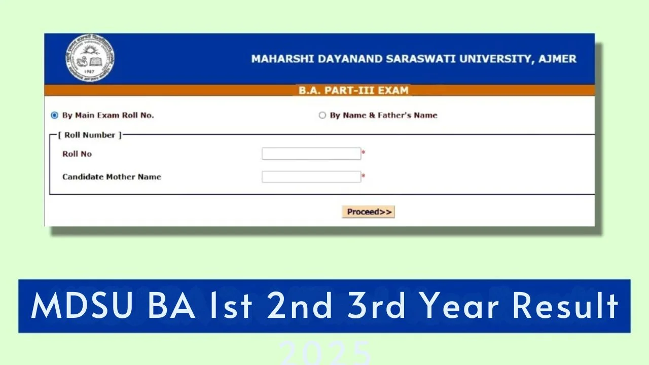 MDSU BA 1st 2nd 3rd Year Result 2025